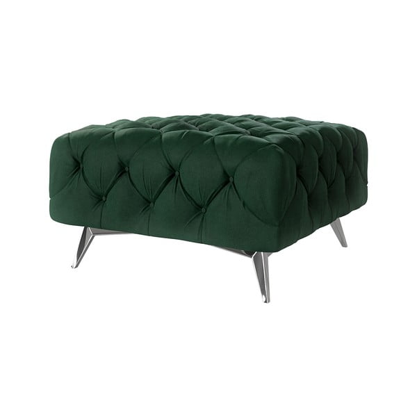 Ciemnozielony aksamitny podnóżek Chelsea – Ropez-image-1