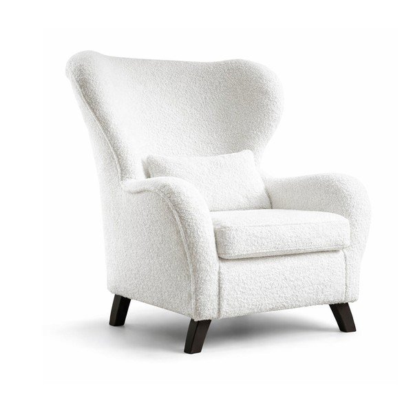 Biały fotel uszak Miuform Miuf