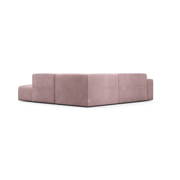 Różowy sztruksowy narożnik Marie Claire Home Karen, 260 cm, prawostronny-image-4