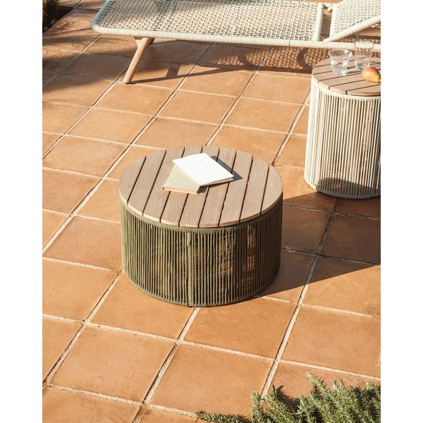 Okrągły stolik ogrodowy z blatem z drewna akacjowego ø 60 cm Dandara – Kave Home-image-1