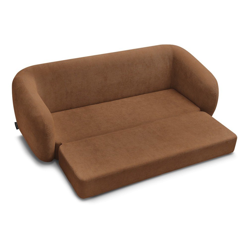 Pomarańczowa rozkładana sofa z tkaniny szenilowej 228 cm Neyo – Bobochic Paris (zdjęcie 8)