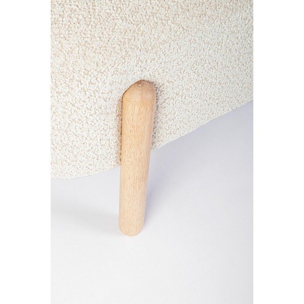 Kremowa tapicerowana ławka z materiału bouclé Dayla – Bizzotto-image-1