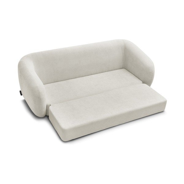 Beżowa rozkładana sofa z tkaniny szenilowej 228 cm Neyo – Bobochic Paris-image-3