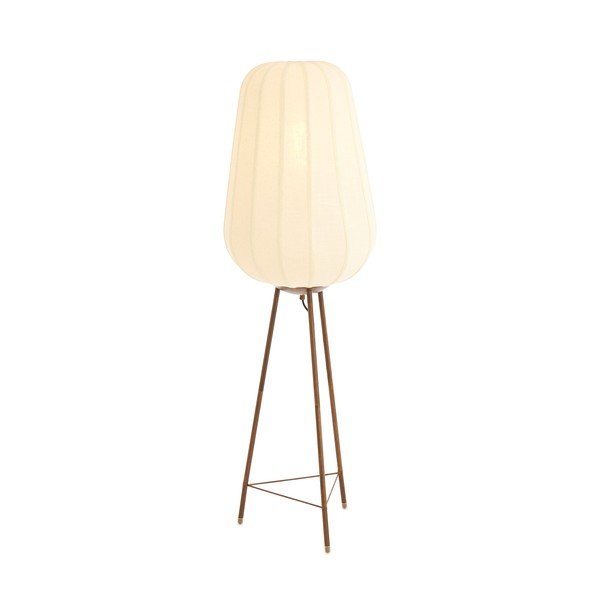 Biała lampa stojąca z tekstylnym kloszem (wysokość 133 cm) Bibury – Light & Living-image-1