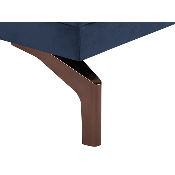 Ciemnoniebieska sofa 3-osobowa z konstrukcją w kolorze złota Windsor & Co Sofas Jupiter-image-4