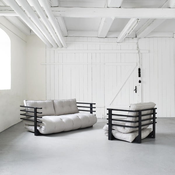 Sofa rozkładana Karup Funk Black/Natural-image-3