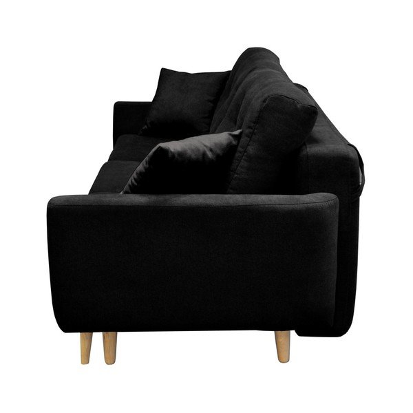 Czarna 3-osobowa sofa rozkładana Cosmopolitan design Barcelona-image-2