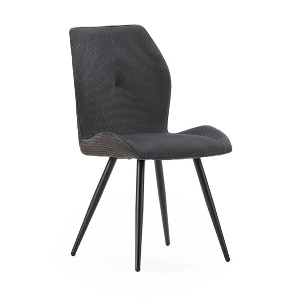 Czarne sztruksowe krzesła zestaw 2 szt. Adaya – Marckeric