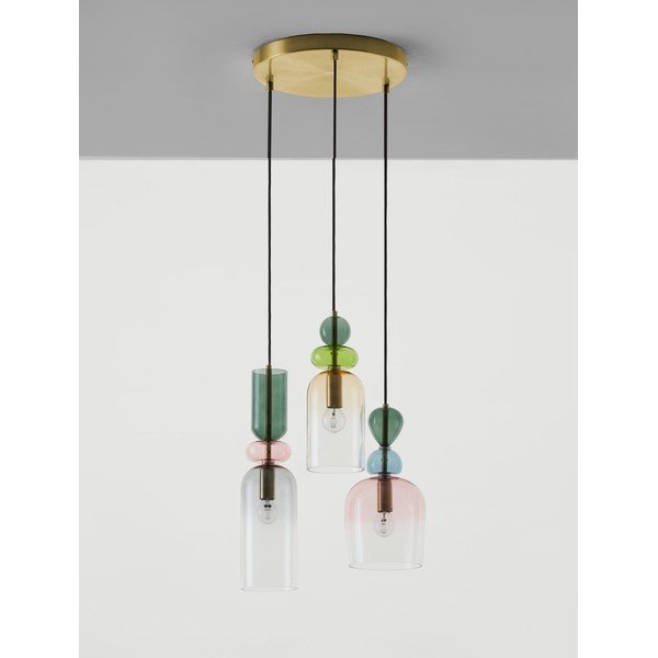 Szklana lampa wisząca w kolorze złota ø 42 cm Murano – Nova Luce-image-2