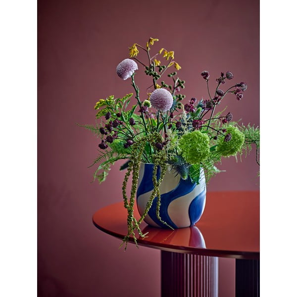 Kamionkowa ręcznie malowana osłonka na doniczkę ø 20,5 cm Romy – Bloomingville-image-1