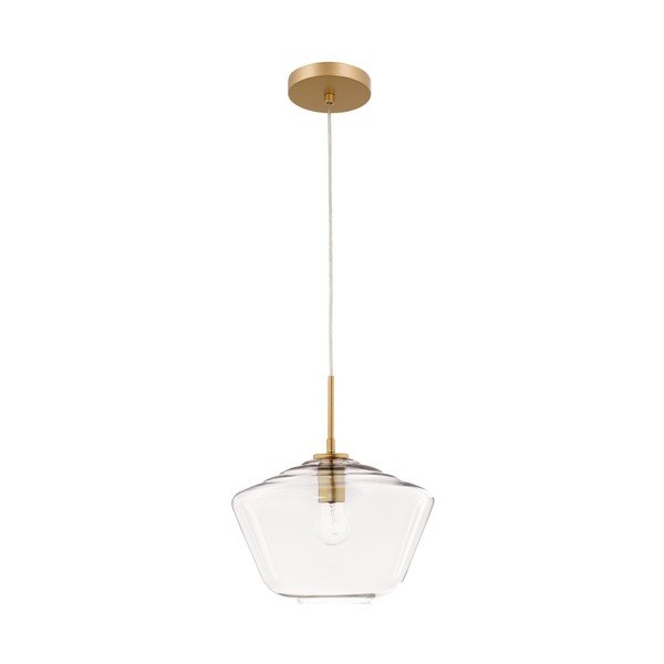 Szklana lampa wisząca w kolorze złota ze szklanym kloszem ø 30 cm Prisma – Nova Luce