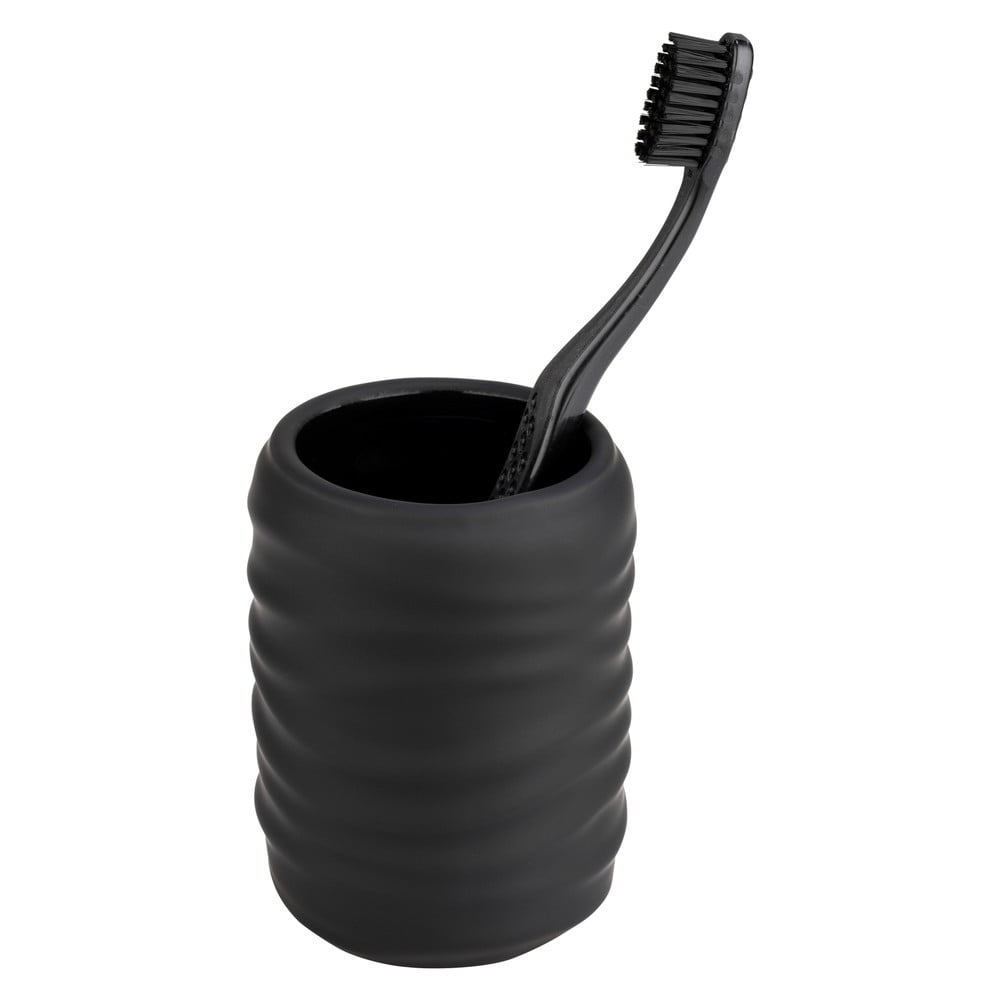 Czarny kubek na szczoteczki do zębów ceramiczny Illana – Wenko (zdjęcie 4)