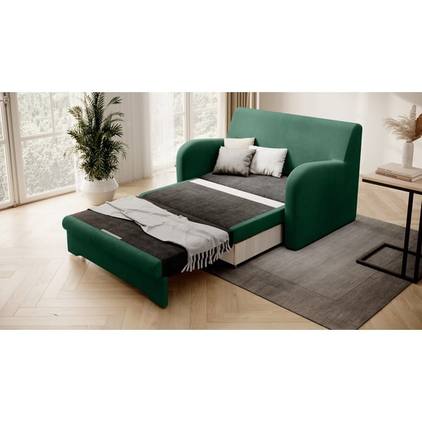 Zielona aksamitna rozkładana sofa 130 cm Ario – ELTAP-image-2