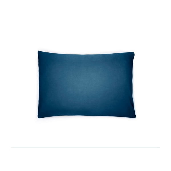 Ciemnoniebieska poszewka na poduszkę z satyny bawełnianej L'Officiel Interiors, 50x70 cm