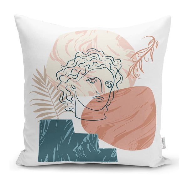 Poszewka na poduszkę Minimalist Cushion Covers Drawing Face Post Modern, 45x45 cm