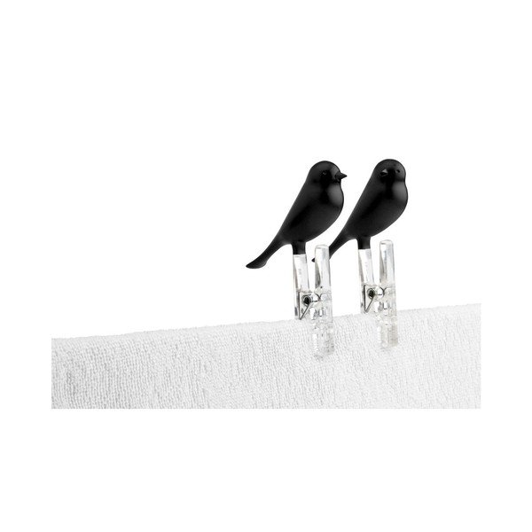 Dwa
  czarne spinacze Qualy Peg Sparrow