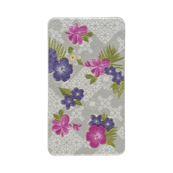 Fioletowy dywanik łazienkowy we wzory Confetti Bathmats Tropical, 80x140 cm-image-1