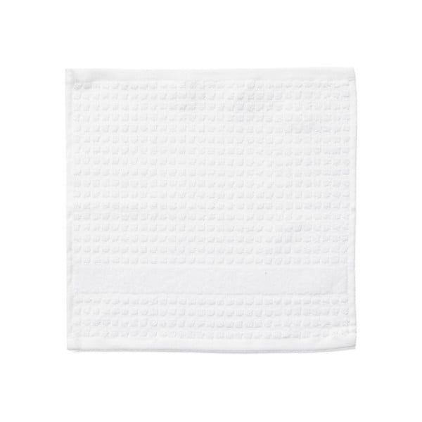 Biały ręcznik z bawełny organicznej frotte 30x30 cm Check – JUNA