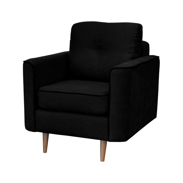 Ciemnoniebieski fotel z jasnymi nogami Mazzini Sofas Butterfly-image-1