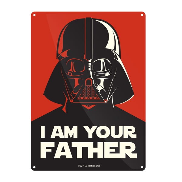 Tabliczka dekoracyjna Star Wars™ I Am Your Father, 15 x 21 cm