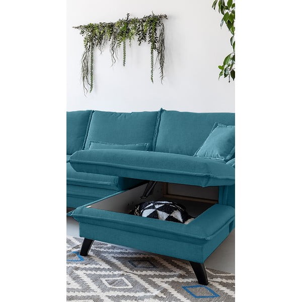 Turkusowy narożnik rozkładany Miuform Charming Charlie, prawostronny-image-4