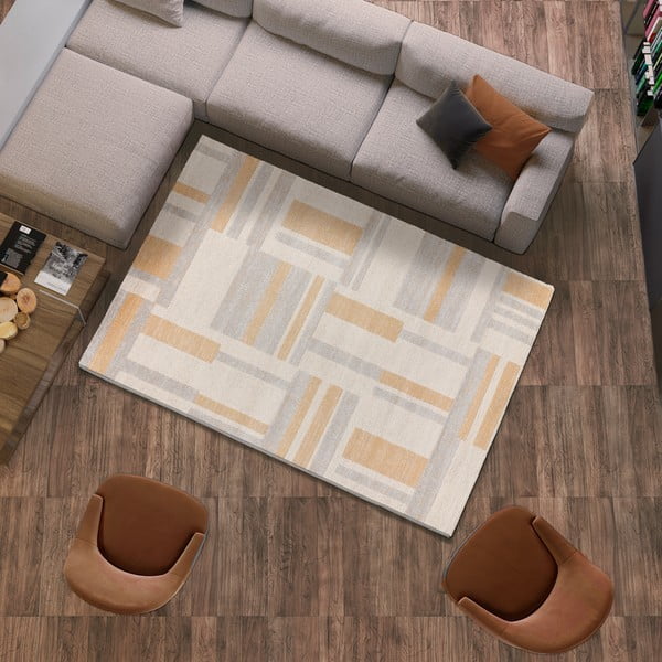 Jasnoszaro-kremowy dywan 160x230 cm Craft – Universal-image-2