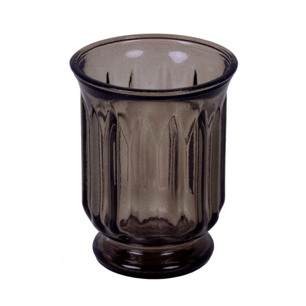 Szary wazon ze szkła z recyklingu Ego Dekor Hurricane, wys. 14,5 cm