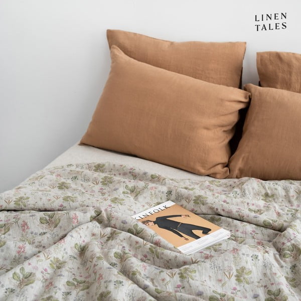 Lniana pikowana narzuta 200x220 cm Botany 2 & Melange – Linen Tales-image-1