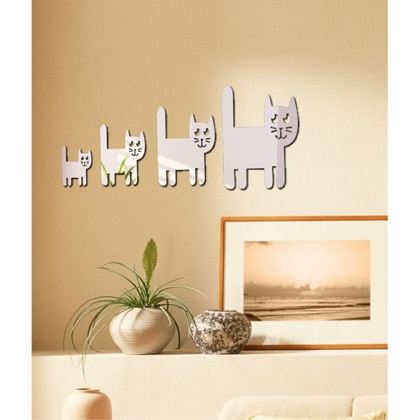 Lustro dekoracyjne Kocia rodzinka