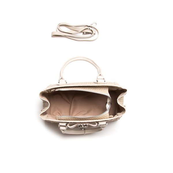 Torebka skórzana Bow Beige-image-2