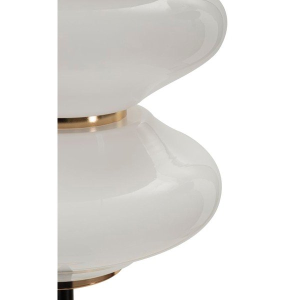 Biało-czarna lampa stojąca ze szklanym kloszem (wysokość 168 cm) Vintage – Mauro Ferretti-image-3