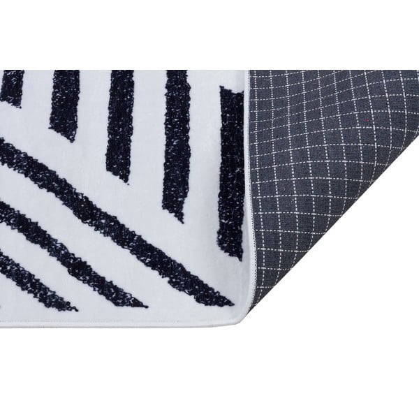 Biały i niebieski chodnik odpowiedni do prania 300x80 cm − Vitaus-image-2