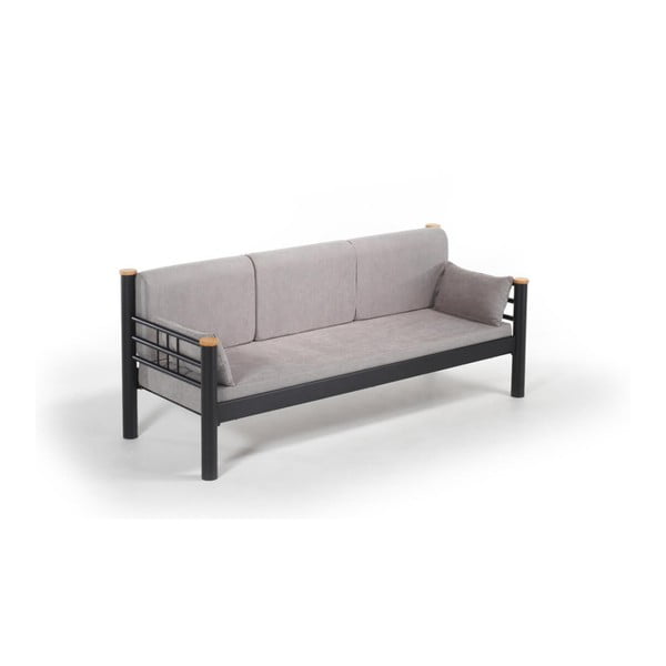 Szara 3-osobowa sofa ogrodowa Kappis, 80x210 cm