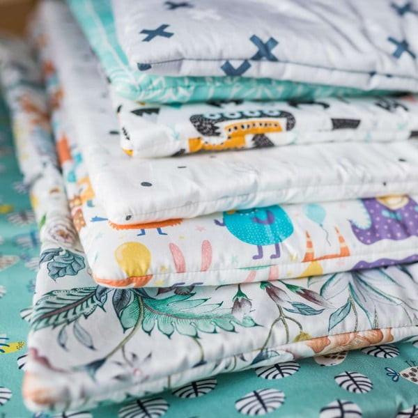 Biały/pomarańczowy zestaw do łóżeczka Sweet Dreams – Yellow Tipi-image-1