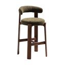 Hoker w kolorze zielono-ciemnonaturalnym z litego drewna jesionowego (wysokość siedziska 75 cm) Granite – Kave Home