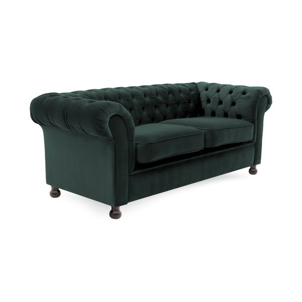 Ciemnozielona sofa Vivonita Chesterfield Petrol, 195 cm-image-2