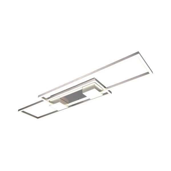 Lampa sufitowa LED ze zdalnym sterowaniem i ściemniaczem w kolorze srebra 28x100 cm Albany – Trio-image-1