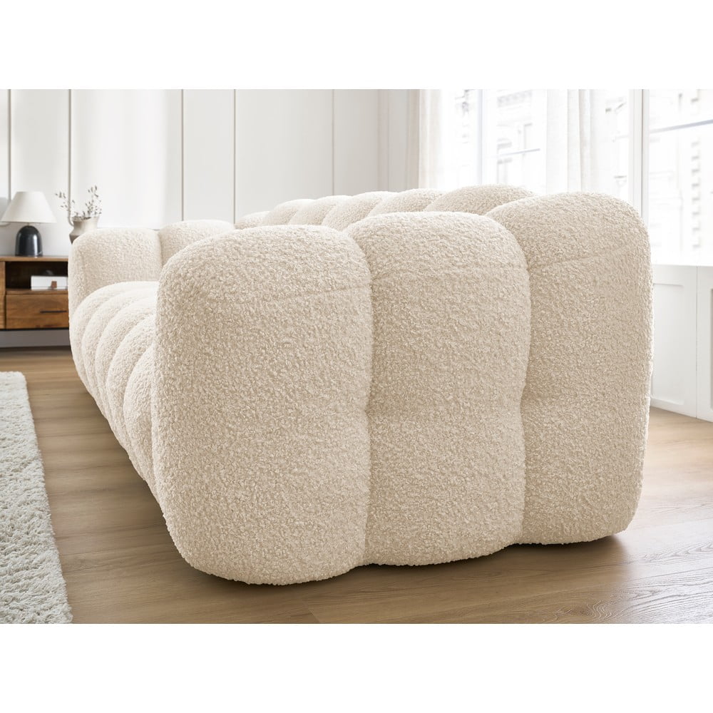 Beżowa sofa z materiału bouclé 232 cm Hippolyte – Bobochic Paris (zdjęcie 5)