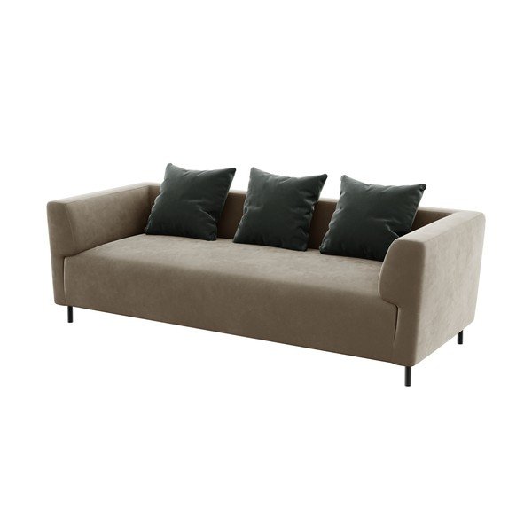 Beżowa aksamitna sofa Ghado Nosto-image-2