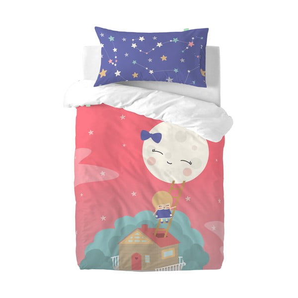 Pościel dziecięca z czystej bawełny Happynois Moon Dream, 115x145 cm