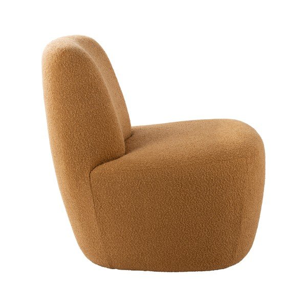 Żółty fotel z materiału bouclé Ada – Leitmotiv-image-3