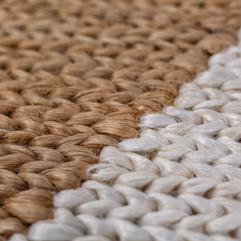 Biało-naturalny dywan z mieszanki juty tkany ręcznie 120x170 cm Effie Diamond – Flair Rugs (zdjęcie 3)
