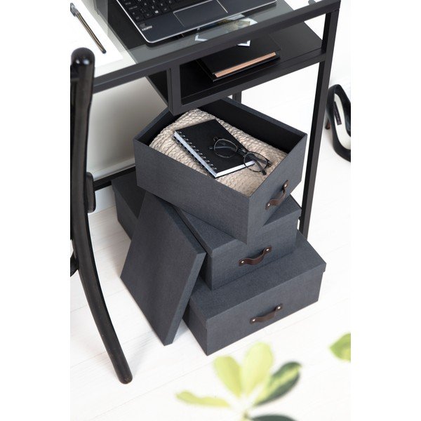 Zestaw 3 czarnych pudełek Bigso Box of Sweden Inge-image-2