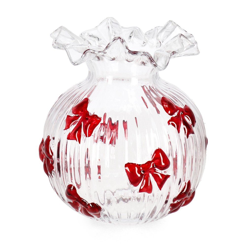 Szklany wazon (wysokość 20,5 cm) Halynor – Bizzotto