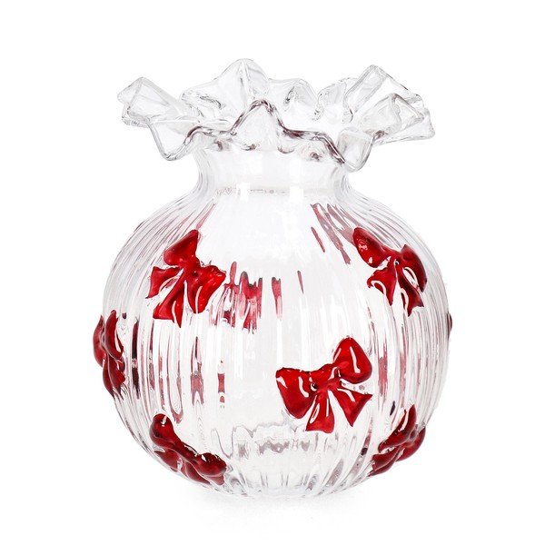 Szklany wazon (wysokość 20,5 cm) Halynor – Bizzotto