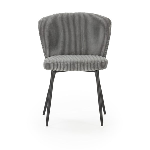 Szare sztruksowe krzesła zestaw 4 szt. Megan – Marckeric-image-2