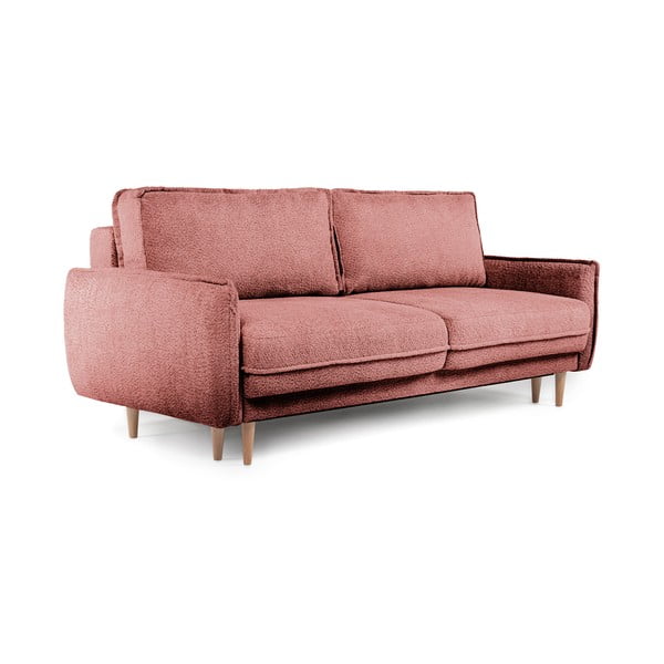 Czerwona rozkładana sofa z materiału bouclé 215 cm Patti – Bonami Selection-image-2
