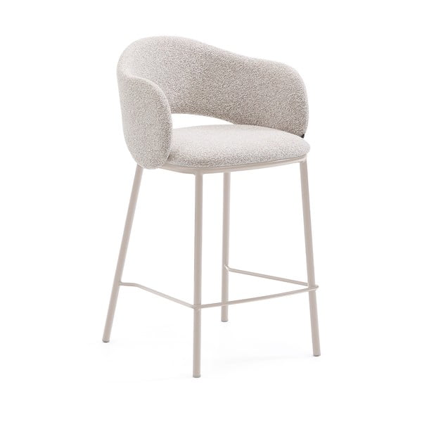 Hoker w kolorze kości słoniowej (wysokość siedziska 65 cm) Maina – Kave Home