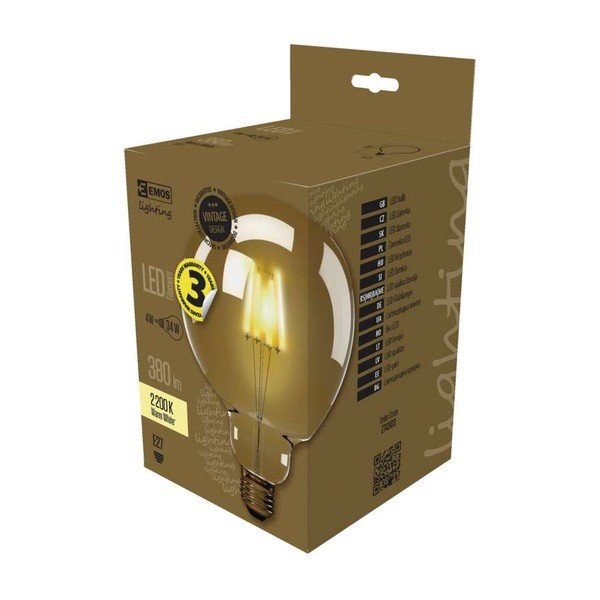 Żarówka LED EMOS Vintage G125 Warm White, 4W E27-image-2