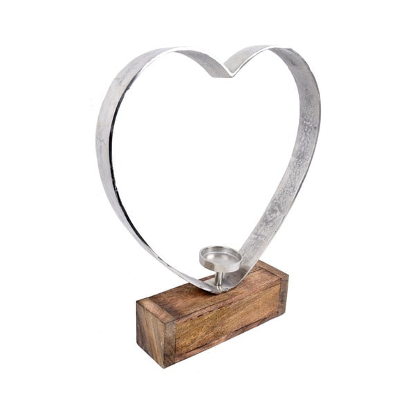Świecznik w kształcie serca na podstawce Ego Dekor, wys. 59 cm